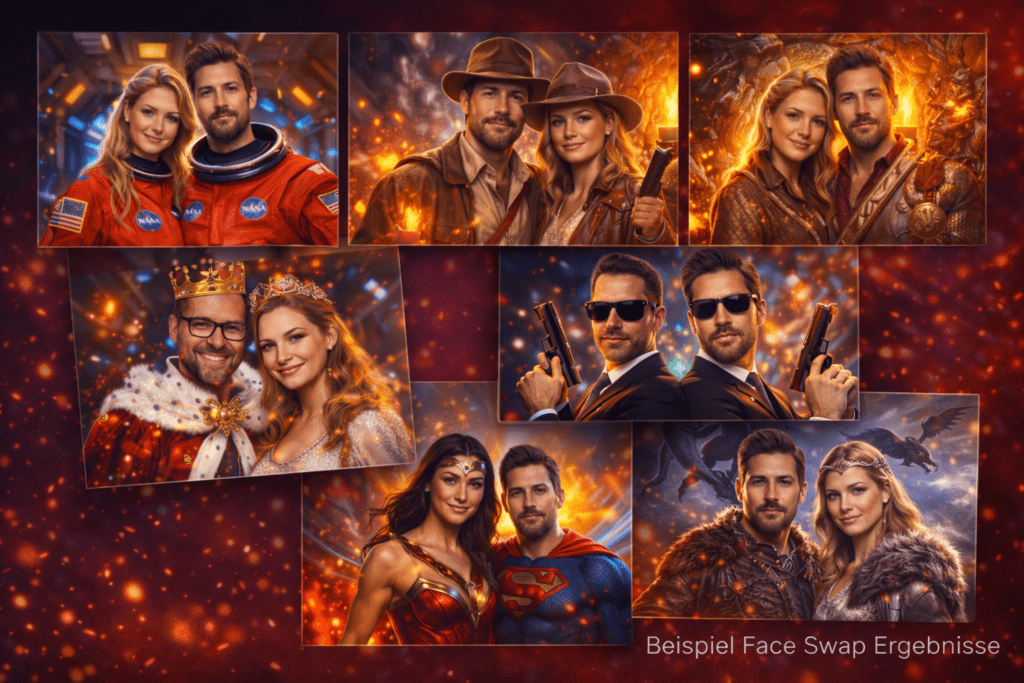 face swap mehrere Beispiele